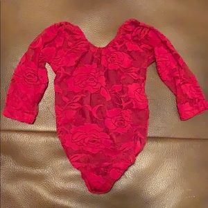 Beautiful red lace onsie